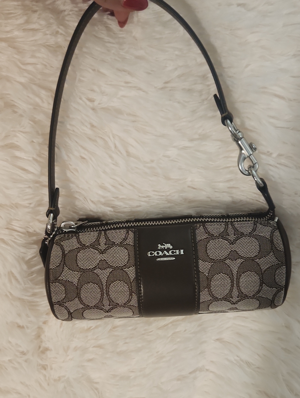Coach Maple/oak Signature Mini Barrel Wristlet